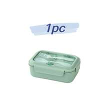 1pc Double Layer Lunch Box With Utensils, Leak-Proof Sealed Bento Box, Suitable For Office, Outdoor Dining, School, Microwave , Dishwasher , Back To School And Office Essential - Multicolor - View 11