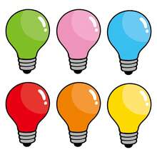 hoojojo 6pcs Light Bulb Shaped Magnetic Stickers, Refrigerator Magnets, 6 Colors, Suitable For Whiteboard Decoration, Marking And Sticky Notes, Reusable And Erasable, Back To School Essentials - Multicolor - View 6