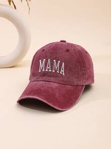 2件裝 春夏 DAD MOM 刺繡棒球帽 復古運動休閒遮陽帽 - DAD/MAMA - 查看 8