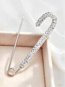 2pcs Elegant Gold & Silver Rhinestone Sweater Brooch - Luxury Minimalist Design, Exuding High-End Fashion - Extra Large Size, Eye-Catching Styling, Secure Wear, Perfectly Showcasing Confident And Graceful Aura - Multicolor - View 18