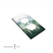 1pc 1-Gang/2-Gang Country Green Mountain Landscape Forest Tree Polycarbonate Thermoplastic Light Switch Plate Cover Decorative Outlet Wall Plate Cover, Suitable For Home Bedroom Kitchen Room Decor - A - View 11