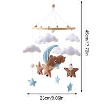 Baby Toys, Baby Mobile Crib, Handmade & Animal Elements - Blue Moon Bear, Rich Animal Shapes, Educational, Enhances Children's Hand-Eye Coordination, Comes With Animals, Clouds, Stars - Baby Room Decor, Best Gift For Parent-Child Interaction, Birthday Gift, Easter Gift, Christmas Gift - Multicolor - View 5