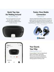 Blackview Airbuds 17 耳機 全球版 ANC & ENC 雙重降噪 人體工學貼合設計 10mm 動圈單體 3.8g 極輕量 IPX4 防水 最長 30 小時總播放時間 無線 BT 6.0 原音 App 控制 - 查看 4