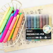 1/5/9PCS Colorful Erasable Gel Pen Set, Easily Erase Writing Errors; Equipped With 0.6mm Tip And Unique Egg-Shaped Design, Perfect For Sketching, Doodling, Writing, Project Creation, Learning Supplies, Office Tools And Professional Art Applications/School Supplies - Erasable Ballpoint Pen - View 2