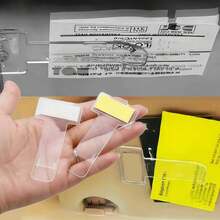 Universal Car Fixed Clip, Parking Ticket Holder & Front Windshield Sticker Clip Dual Use, Adhesive Car Storage Organizer, Comes With Strong Double-Sided Tape, Can Be Fixed On Dashboard, Car Door Interior, Windshield - Car Self-adhesive Card - View 4