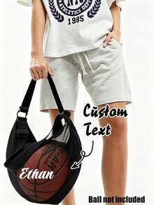 Customized Sports Ball Bags; Storage Bags For Basketballs And Soccer Balls; Shoulder/Crossbody Volleyball Bag; Mesh Sports Training Bag. - Multicolor - View 2
