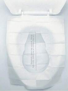 1/10/50pcs, 10pcs/Pack Disposable Toilet Seat Covers, Water-Soluble Portable Toilet Seat Covers, Portable Travel And Business Toilet Seat Covers, Essential Accessories For Airplane Travel And Camping, Bathroom Supplies, Bathroom Accessories - Multicolor - View 1