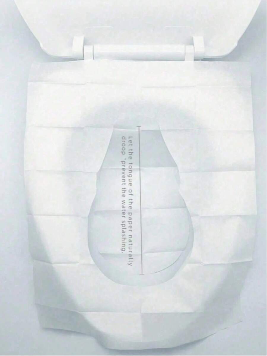 1/10/50pcs, 10pcs/Pack Disposable Toilet Seat Covers, Water-Soluble Portable Toilet Seat Covers, Portable Travel And Business Toilet Seat Covers, Essential Accessories For Airplane Travel And Camping, Bathroom Supplies, Bathroom Accessories - Multicolor - View 1