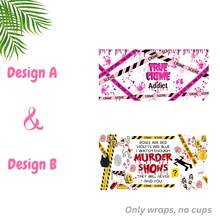 1/2/4pcs Scene Series UV DTF Cup Stickers, Suitable For 16oz Glass Jar Cups, Serial Killer Crime Scene Theme UV DTF Decals, Water Bottle/Tumbler/Mug/Bookmark/Laptop/Phone Case DIY Handmade Decorative Stickers, Holiday Gift For Girlfriend - Multicolor - View 13