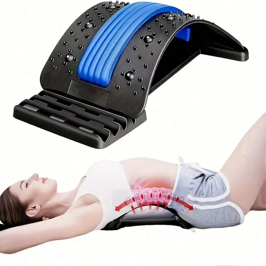 Penyangga Punggung dan Korektor Postur 4 Bagian yang Dapat Diatur, Penopang Pinggang Ergonomis dengan Fungsi Pijat, Cocok untuk Punggung Atas dan Bawah, Kantor, Mobil, Penggunaan di Rumah, Penyangga Punggung, Koreksi Postur, Konstruksi Tahan Lama