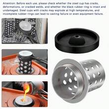 KLONKEE قالب صب المجوهرات المثقوب مع قاعدة مطاطية، أداة صب الفراغ بالشمع المفقود من الفولاذ المقاوم للصدأ لصنع الخواتم والقلادات DIY - متعدد الألوان - مشاهدة 4