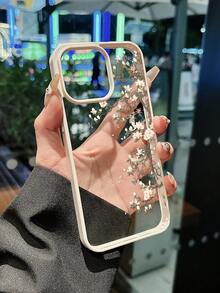 1個手繪花卉圖案手機殼，防護且時尚的防震手機保護殼，適用於 iPhone 17/17 Pro/17 Pro Max/16/11/13/15/15 Plus/15 Pro/15 Pro Max/12/14 Pro Max/11 Pro Max/12 Pro/12 Pro Max/13 Pro/13 Pro Max/14 Pro/14 Plus - 米色 - 查看 5