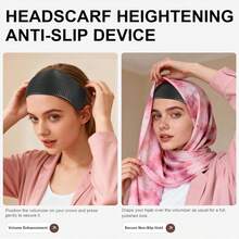 1pc 3D Printed Headscarf Fixing Headband, Lightweight Headscarf Inner Lining, Easy To Wear, Muslim Women Hair Accessory - View 3