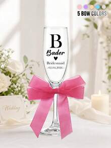 1 pièce Flûte à champagne personnalisée - Verre durable, nom personnalisable avec boîte en papier, verre à vin de mariage gravé, cadeau de demoiselle d'honneur, anniversaire de mariage, cadeau romantique pour couples, cadeau de la Saint-Valentin, cadeau de baptême, cadeau de fiançailles, cadeau attentionné - 3 verres à vin - Voir 34