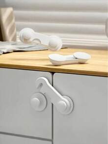 1/5/10pcs Adjustable Cabinet Locks, No Drilling Required, Closing, Anti-Pinch Plastic Drawer And Door Locks, Protect Home | Item Storage - Multicolor - View 2