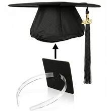 GIURKUU 2026 Graduation Cap Strap, Graduation Cap Strap, Anti-Slip Graduation Cap Strap, Graduation Cap Accessories, Anti-Slip Graduation Cap Strap For Curly Hair, Graduation Cap Headband Accessories - Transparent Headband - View 3