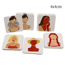 100 piezas Aretes de papel de 4cm, accesorio pequeño, tarjeta con forma de flor multicolor - Tarjeta para pendientes de 4x4 cm - Ver 8