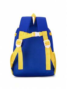 1pc New Cute Cartoon Excavator Print Backpack, Practical Versatile Color Scheme, Zipper Closure Design, Adjustable Shoulder Straps, Suitable For Various Occasions Such As Outdoor Activities, Ample Capacity, Can Easily Hold Daily Essentials. - Multicolor - View 4