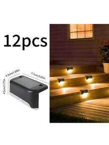 LED Solar Step Lights, Solar Powered Outdoor Yard Lights, Suitable For Outdoor, Garden, Railing, Stair Decoration Lighting Landscape Lights, Solar Landscape Atmosphere Lights - 階梯燈 - 查看 10
