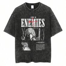 Bring Me The Horizons T-Shirt, Rock Music, Harajuku, Short Sleeve, Streetwear, Summer, Men Women, Washed T-Shirts - 白色 - 查看 1