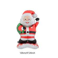 Standing Base Fat Backpack Santa Claus Balloon Christmas Decoration New Year Party Decor - Multicolor - View 6