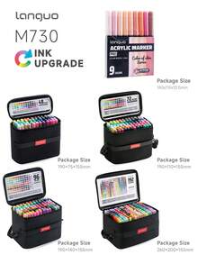 Languo New Color Series Heavy Color INK PRO 9-Piece Set, 3 Sets Total 27 Colors, 426/288/192/96/72/48 Rich Ink Acrylic Marker Set, First Day Of School - Multicolor - View 12