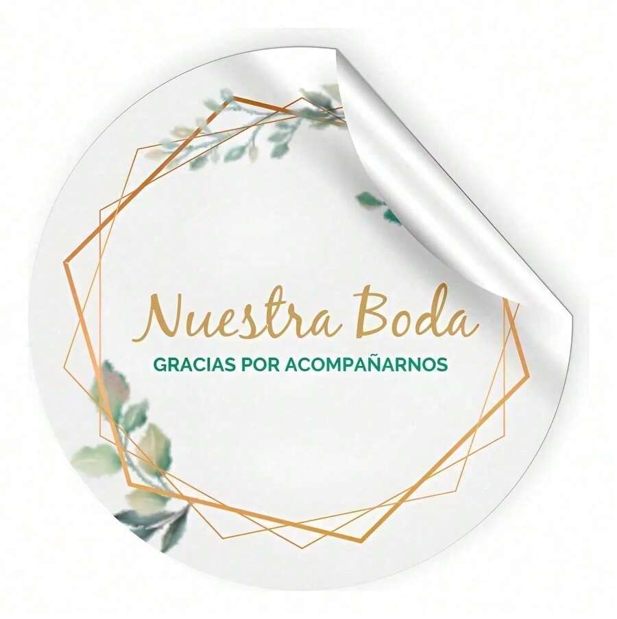 Creative Mariu 100 Wedding Labels, 3.5 Cm - Moss Green - View 1
