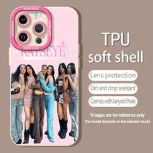 Grupo femenino Pink KATSEYE Y2Kfunda de teléfono Fundas compatibles con ,Apple,VIVO,OPPO,,, y Honor.Fabricadas en silicona TPU,ofrecen protección contra golpes y caídas. - Blanco - Ver 5