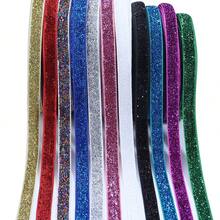 10 Yards/Roll Shiny Multicolor Satin Ribbon, Elastic Hairband Headband Bows Sewing DIY Clothing Wedding Party Gift Wrapping Christmas Ribbon - Fine Shimmer Velvet - View 4
