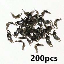 200個 4*7mm 連接扣 適用於3mm球鏈 壓接端帽 珠子連接配件 DIY珠寶手工材料 - 4x7mm - 查看 15