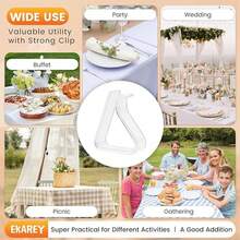 4pcs Tablecloth Fixing Clips, Transparent Anti-Slip Anti-Shift, Invisible Seamless Tablecloth Clips, Thickened Flexible Anti-Run Fixing Device; Say Goodbye To Tablecloth Wrinkles And Mess, Invisible Transparent Tablecloth Fixing Clips, Practical Home Goods, Suitable For Home, Restaurant, Picnic, Party, Banquet, Wedding, Dining Table Supplies - Upgraded Security Version - View 7