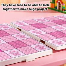 4pcs Cute Cat Paw Fuse Bead Board, 2.6mm Transparent Large Square Ironing Bead Board DIY Template Fuse Bead Jewelry Making Tool Supplies. DIY Handmade Beads. (Only Includes Bead Board, Does Not Include Fuse Beads And Other Accessories) - Cat Paw - View 2