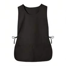 1pc Polyester Shoemaker Apron With Pockets, Unisex Sleeveless Solid Color Apron, 4 Adjustable Side Ties, Durable Professional Work Apron, Suitable For Supermarket, Restaurant, Barbershop, Nurse, Home Use - Multicolor - View 11