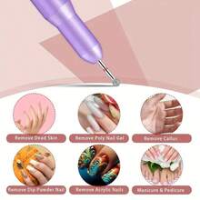 6 Pcs Diamond Nail Drill Bit Set, Suitable For Removing Acrylic And Gel Nails, Cuticle Filing, And Nail Shaping. Suitable For Both Home And Salon Use - Multicolor - View 5
