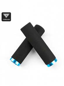 TOSUOD Single Lock Ring Foam Bicycle Handlebar Grips, Anti-Slip Shock Absorption, Single Side Lock Ring Prevents Slipping, Elastic Foam Relieves Hand Fatigue, Textured Grip For Secure Hold, Suitable For Daily And Off-Road Cycling Replacement Handlebar Accessories - Multicolor - View 3