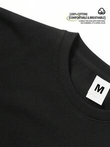 240g Cotton T-Shirt With California Surf Design. Offset Shoulders, Comfortable, Ideal For Everyday Wear And As A Base Layer. - Black - View 3