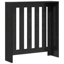 vidaXL Copriradiatore, copriradiatore dal design moderno a lamelle, copriradiatore per soggiorno, composito in legno di quercia nera - Rovere Nero - Visualizzare 7
