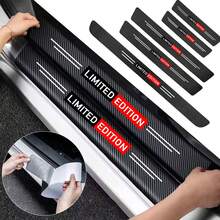 Carbon Fiber Color Car Door Threshold Protector Stickers Pedal Guards For Chevrolet Trunk Sill Scuff Plate Accessories - LE - View 1