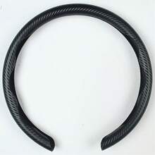 1 cái bọc vô lăng chống trượt - màu lì tối giản + họa tiết sợi carbon giả + phong cách tối giản + nhẹ + dễ lắp đặt âm + không có vòng trong; dùng cho ô tô/xe bán tải/SUV/MPV/xe van/vô lăng hình chữ D/hình O/hình tròn - Họa tiết sợi carbon giả, nhám - Xem 10
