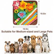 1pc Pet Snuffle Mat Indoor Use Cat Dog Universal SnuffleMat Food Hiding Training Blanket Foraging OlfactoryPet Slow Feeder Mat - Multicolor - View 3