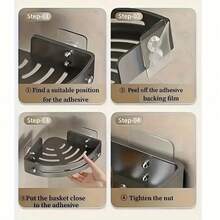 1/2pcs Multi Functional Bathroom Storage Rack - Multi Layer Non Drilling Corner Storage Rack, Suitable For Bathrooms And Kitchens - View 2