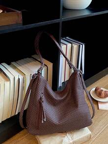 Large Capacity Korean Style Backpack New Crossbody Bag Fashion Versatile Commuter Shoulder Tote Bag - Coffee - View 9