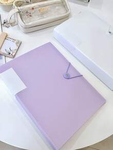 A4 Transparent Folder With 40 Pockets, Snap Closure Document Organizer, Back To School Essential, Large Capacity Multifunctional Exam Paper Storage Bag, File Organizer, Office Supplies, Contract Holder - Single Piece - View 12