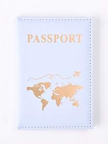 Manovix 1PC Multi-Color Matte PU Leather Passport Holder, World Map Pattern & Embossed Letters, Built-In Boarding Pass And ID Card Slot, Practical Travel Accessories For Flight, Cruise & International Travel, Birthday & Holiday Gift For Women Back To School - Purple - View 13