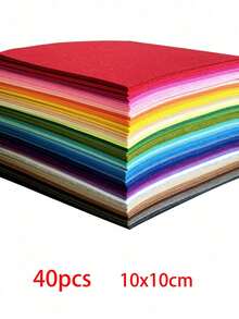 66/40/22/10pcs Handmade Felt Squares, Multiple Colors Available, Suitable For Halloween/Thanksgiving/Christmas DIY Crafts, Cutting, Sewing, Modeling And Home Decor - Felt Cloth - View 13