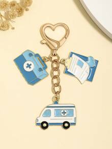 Cute Alloy Enamel Nurse Uniform Tool Shaped Keychain, Health Care Gift, Nurses Day, Mother's Day Gift, Ideal Gift For Best Friend - Multicolor - View 7
