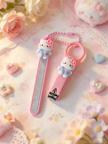 SANRIO Hello Kitty 卡通指甲剪，隨機顏色，可愛便攜式指甲锉與指甲剪套組，適用於手指與腳趾，耐用可靠 - 彩色 - 查看 6