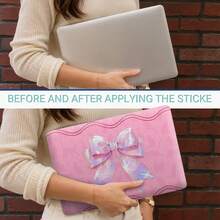 1 Set 15.3*10.6 Inch Laptop Shell Decorative Sticker Suitable For HP Apple Compaq/Apple//HP///15.6 Inch-16 Inch And Below All Series Laptop Printed Pattern DIY Residue-Free Scratch-Resistant Protective Sticker (Includes 2 Wrist Rest Stickers) - View 4