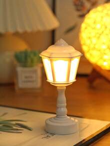 迷你街道燈造型 LED 桌燈 1 個，柔和暖光床頭小夜燈，經典桌面裝飾擺件，適用客廳、臥室、窗台，適合節日生日的室內美學場景燈禮物 - 暖光 - 查看 6