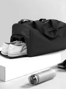 1pc Sports Gym Bag, Dry & Wet Separation, Women's Training & Swimming Bag, Large Capacity - Black - View 5